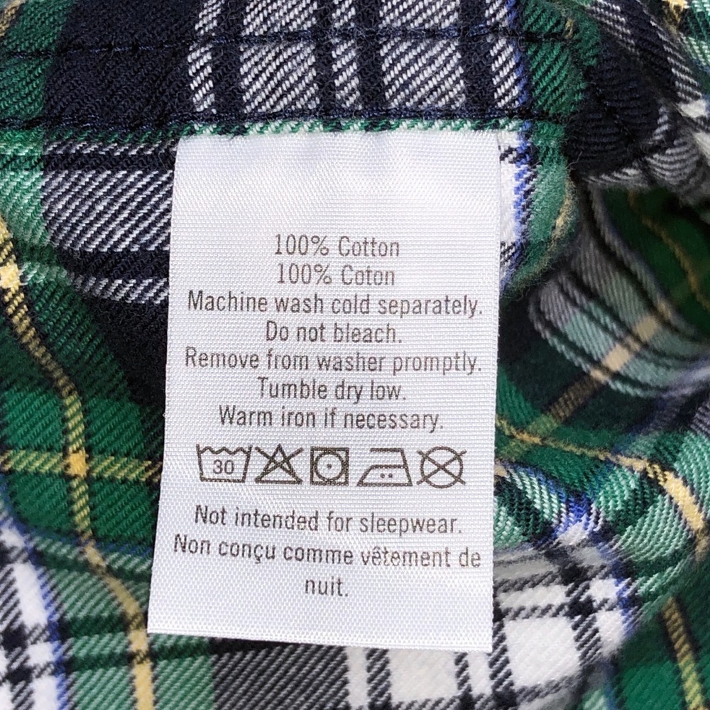 Janie and Jack Green and Blue Plaid Long Sleeve Button Down Shirt Size 6-12 M - Picture 6 of 10